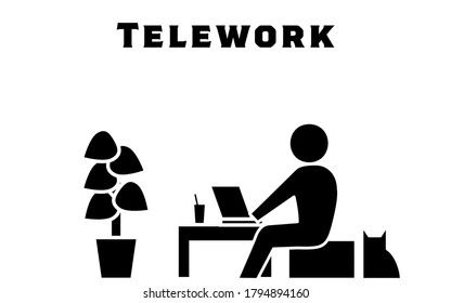 Recommend that you telework icon