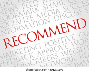 Recommend word cloud, business concept