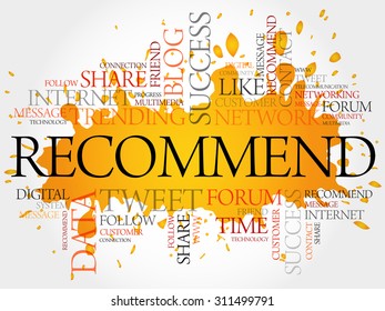Recommend word cloud, business concept