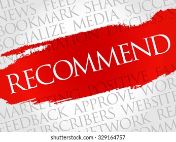 Recommend word cloud, business concept