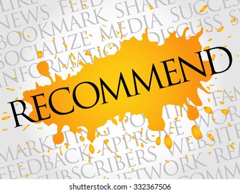 Recommend word cloud, business concept