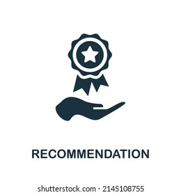 Recommendation flat icon. Colored element sign from marketing collection. Flat Recommendation icon sign for web design, infographics and more.