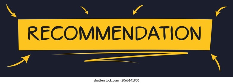 Recommendation hashtag text, Vector illustration.