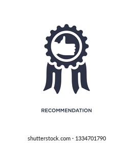 recommendation icon. Simple element illustration from marketing concept. recommendation editable symbol design on white background. Can be use for web and mobile.