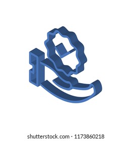 Recommendation isometric left top view 3D icon