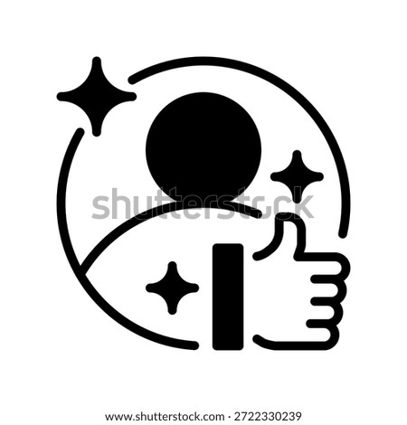 Recommendation Line Icon, Outline Symbol for Personal Referral, Suggested Service, Endorsement Advice, Quality Tip, and Selection Guidance. Vector Sign Icon.