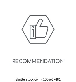 Recommendation linear icon. Recommendation concept stroke symbol design. Thin graphic elements vector illustration, outline pattern on a white background, eps 10.