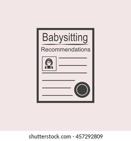 Recommendation list web icon. Isolated illustration