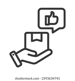 Recommendation Outline Icon Vector Illustration