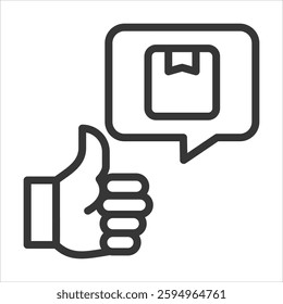 Recommendation Outline Icon Vector Illustration