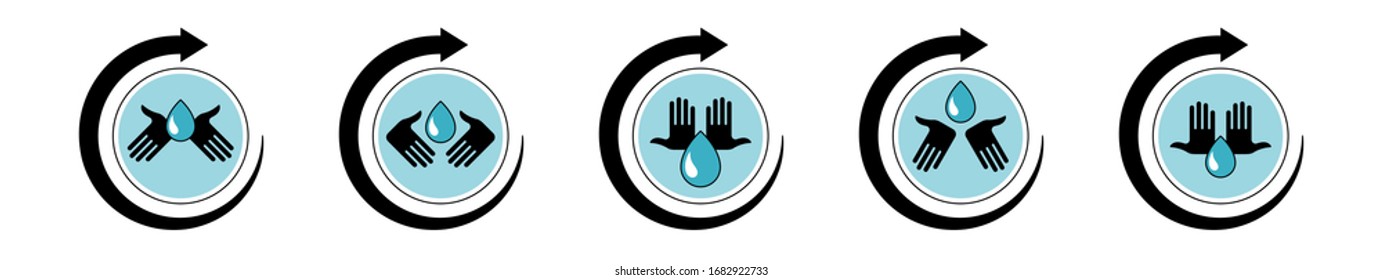 Recommendation for the prevention of viral infectious diseases. Prevention sign. Please wash your hands! Isolated over white background. Vector illustration.