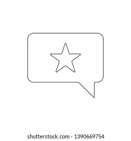 recommendation star chat outline icon. Signs and symbols can be used for web, logo, mobile app, UI, UX
