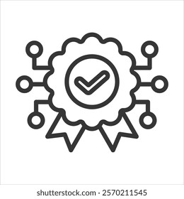 Recommendation system icon vector illustration outline
