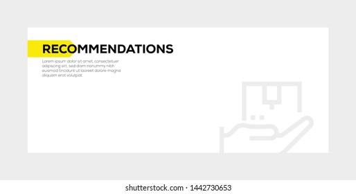 RECOMMENDATIONS AND ILLUSTRATION ICON CONCEPT