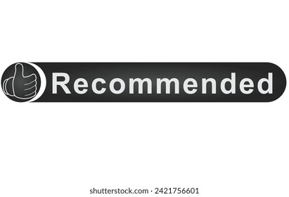 Recommended button icon. vector illustration