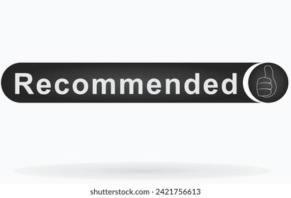 Recommended button icon. vector illustration