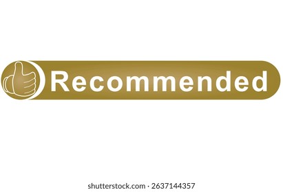 Recommended button icon. vector illustration