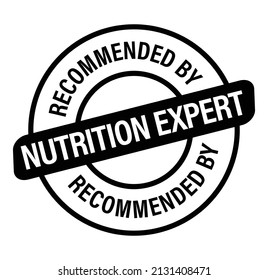 recommended by nutrition expert vector icon. black in color, 