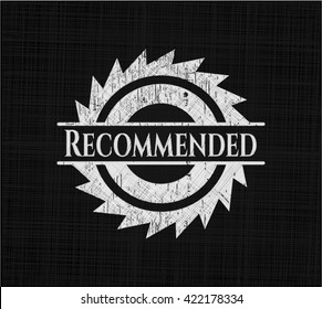 Recommended chalkboard emblem on black board