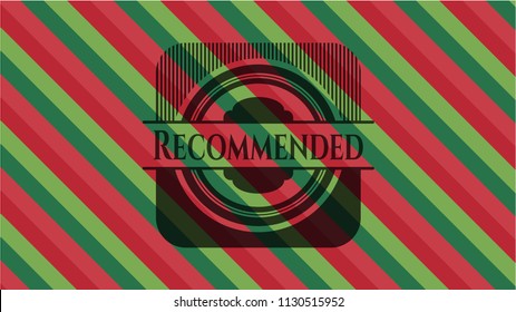 Recommended christmas colors style emblem.