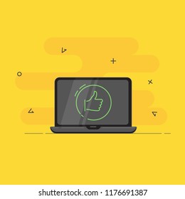 Recommended equipment. Trendy flat vector on yellow background.