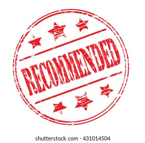 recommended grunge stamp, vector illustration 
