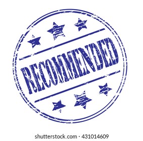recommended grunge stamp, vector illustration 