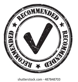 recommended grunge stamp, vector illustration