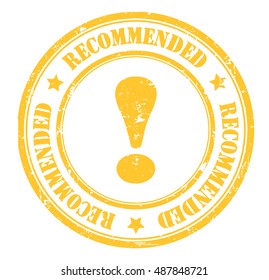 recommended grunge stamp, vector illustration