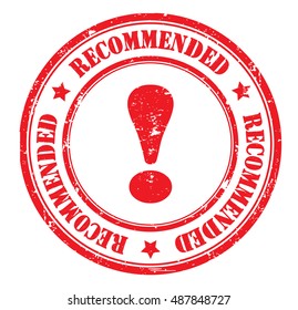 recommended grunge stamp, vector illustration