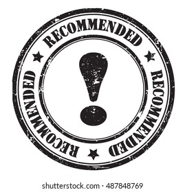 recommended grunge stamp, vector illustration