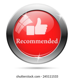 Recommended icon. Internet button on white background. 