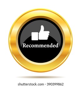 Recommended icon. Internet button on white background. EPS10 vector.
