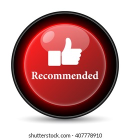 Recommended icon. Internet button on white background. EPS10 vector