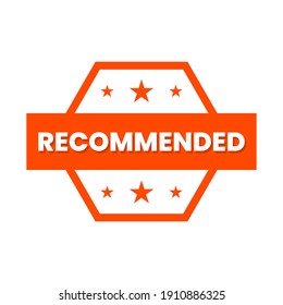Recommended Icon Label Badge Design Vector