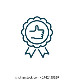 Estilo de línea de icono recomendado aislado en fondo blanco. Ilustración del vector