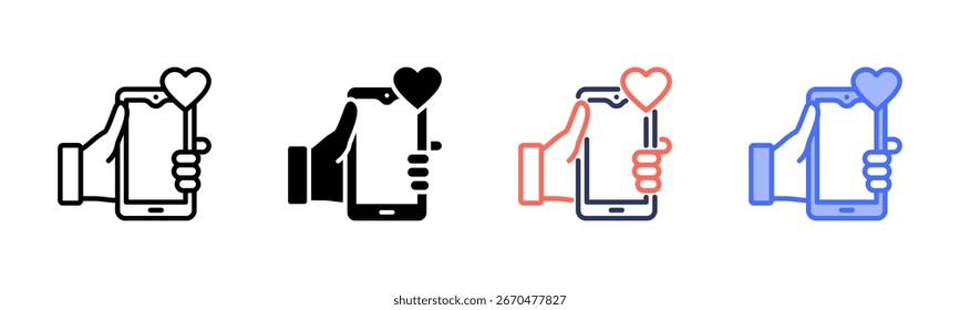 Ícone recomendado definir coleção de vários estilos