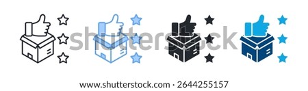 Recommended Icon Set Multiple Style. Design In Outline, Blue, Glyph, Dual Tone