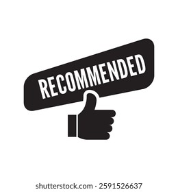 Recommended icon, thumb up icon