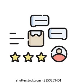 Recommended Icon Vector Illustration. Flat Outline Cartoon. Shopping and Ecommerce Icon Concept Isolated Premium Vector