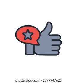empfohlen. vector.Editable stroke.linear style sign for use web design,logo.Symbol illustration.