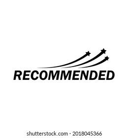 Recommended label with thumbs up. Geometric banner. Good choice recommendation. Vector illustration.