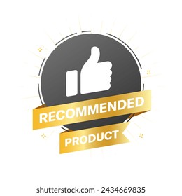 Recommended product stamp icon. Flat style. Vector icon