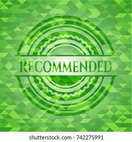 Recommended realistic green mosaic emblem