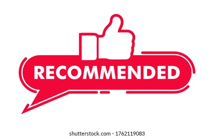 recommended red vector illustration banner