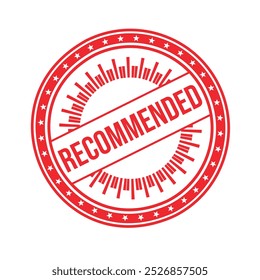 Recommended Rubber stamp design Vector 