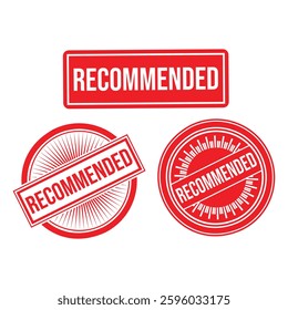 Recommended Rubber stamp design Vector 