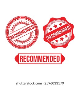 Recommended Rubber stamp design Vector 