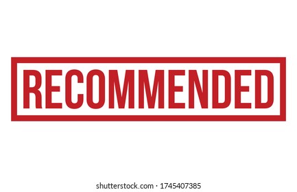 Recommended Rubber Stamp. Red Recommended Rubber Grunge Stamp Seal Vector Illustration - Vector