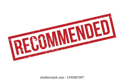 Empfohlener Gummistempel. Red Empfohlene Rubber Grunge Stempel Siegel Vector Illustration - Vector
